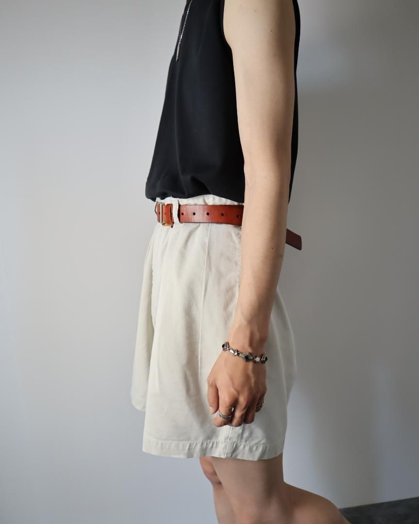 90s ラルフローレン 2タック ワイド クラシックチノ ショーツ 短パン 白系 1990s Ralph lauren 2tuck wide classic chino shorts ivory 90