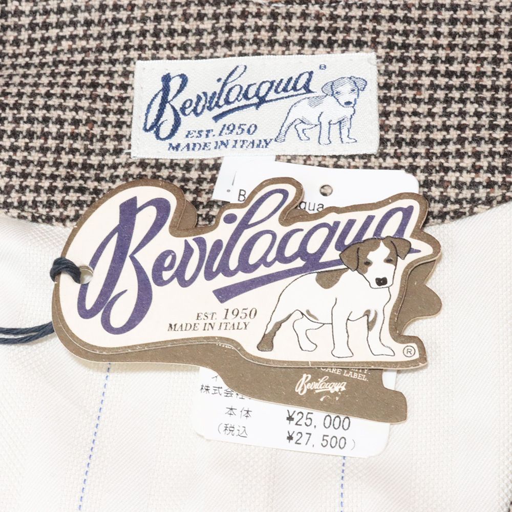 Bevilacqua/Mサイズ/ベスト ウール混ツイード 千鳥格子 きれいめ イタリア製 ジレ 上品 ベヴィラクア 新品/茶色/ブラウン/kc174/  - メルカリ