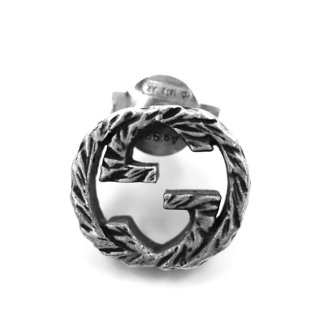 無料の GUCCI グッチ アラベスク インターロッキングG ピアス シルバー 片耳 SV925 ジュエリー アクセサリー メンズ レディース I8