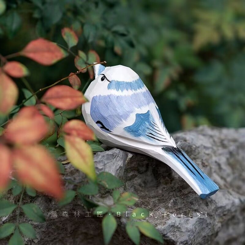 鳥好きさんへのプレゼント 置物 木彫り 文鳥 天然木 彫刻 置き物 置物 木彫り アニマル 木彫りの置物 インテリアオブジェ かわいい オカメインコ アニマル雑貨 動物 デザイン 雑貨 木製彫刻 
