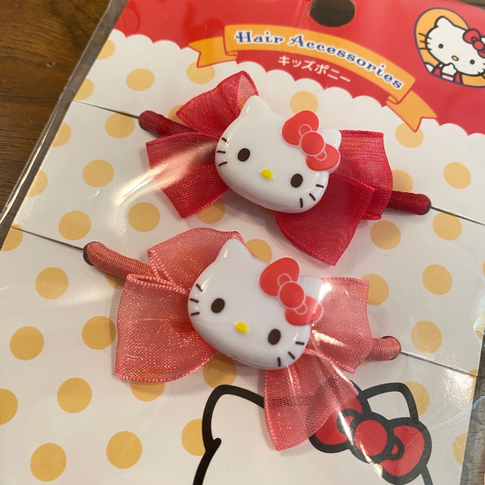 キッズ用 ハロー キティ ヘアゴム 2色入り 2セット - メルカリ