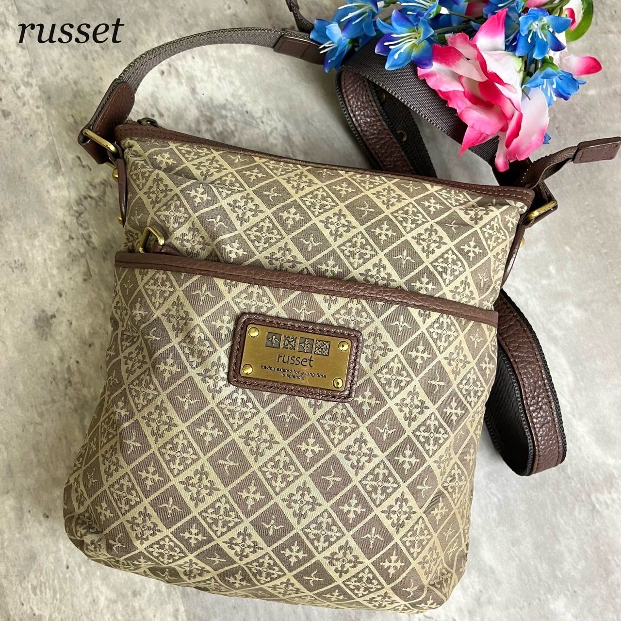 ✨極美品✨ russet ラシット ショルダーバッグ トートバッグ ロゴ型 