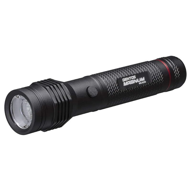 【新着商品】GENTOS(ジェントス) 防水機能付 LED 懐中電灯 【明るさ350ルーメン/実用点灯8時間】 単2形電池2本使用 マグナム MG-822D ANSI規格準拠 転がり防止 0