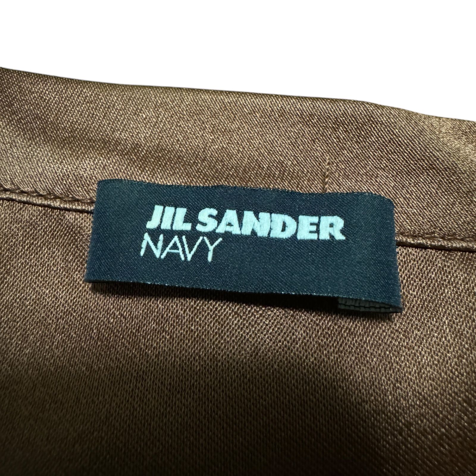 RE76 【美品】 JIL SANDER NAVY ジルサンダーネイビー シルク 