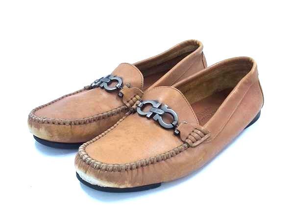 Salvatore Ferragamo スポーツシューズ ブラウン Salvatore Ferragamo フェラガモ スポーツ ダブルガンチーニ レザー
