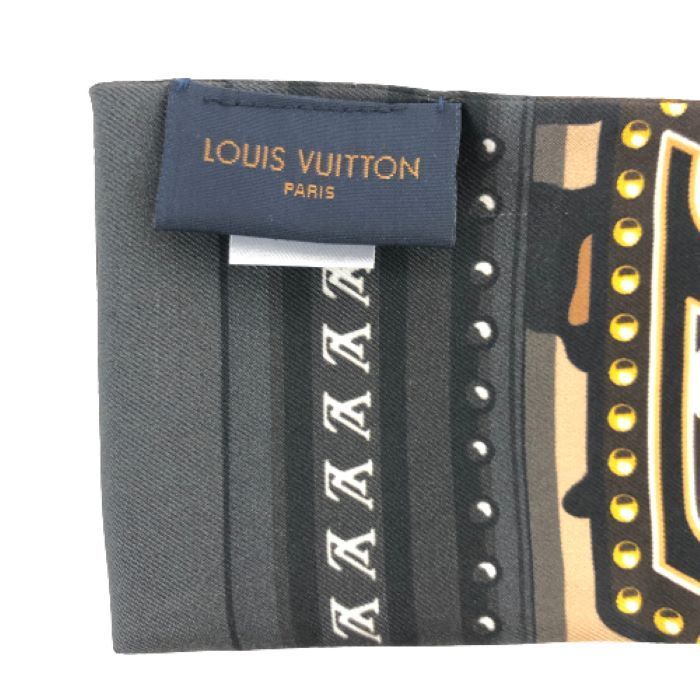 ルイ ヴィトン LOUIS VUITTON バンドー LVワールド ツイリー スカーフ