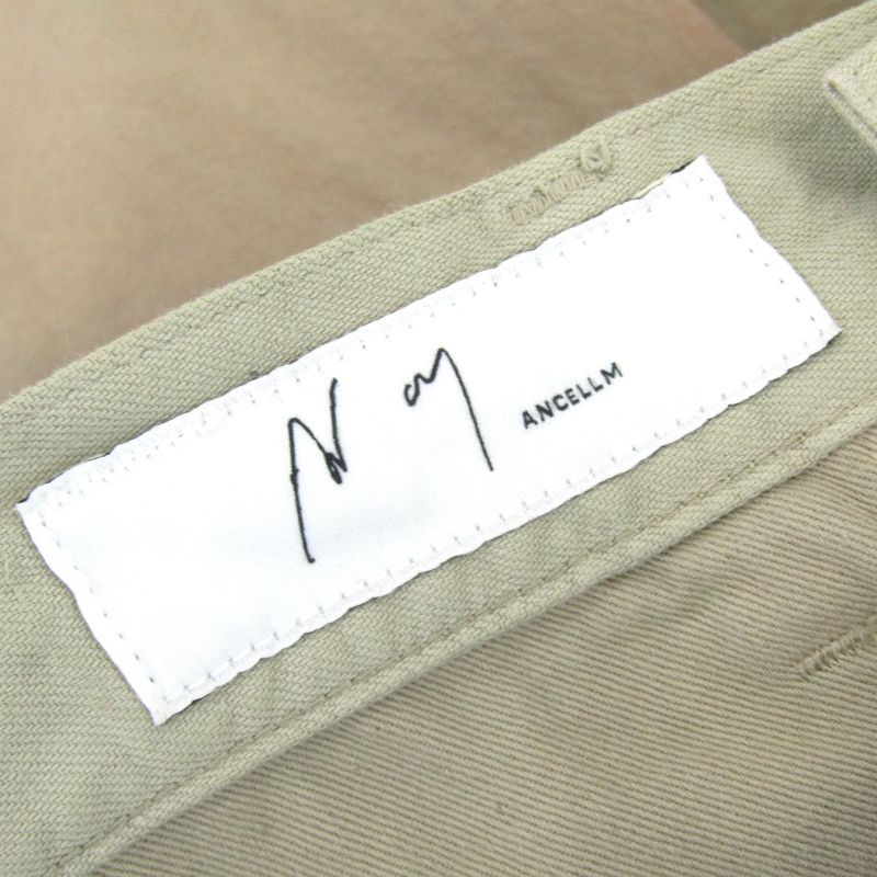 ANCELLM アンセルム スラックスパンツ ANC-PT 84-A DENIM WIDE SLACKS デニム ワイド スラックス SAND 1