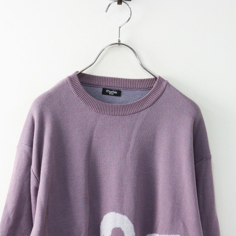 marble SUD マーブルシュッド 24SS スワンPO ニット パープル 2024SS マーブルシュッド marble SUD スワンニット/パープル