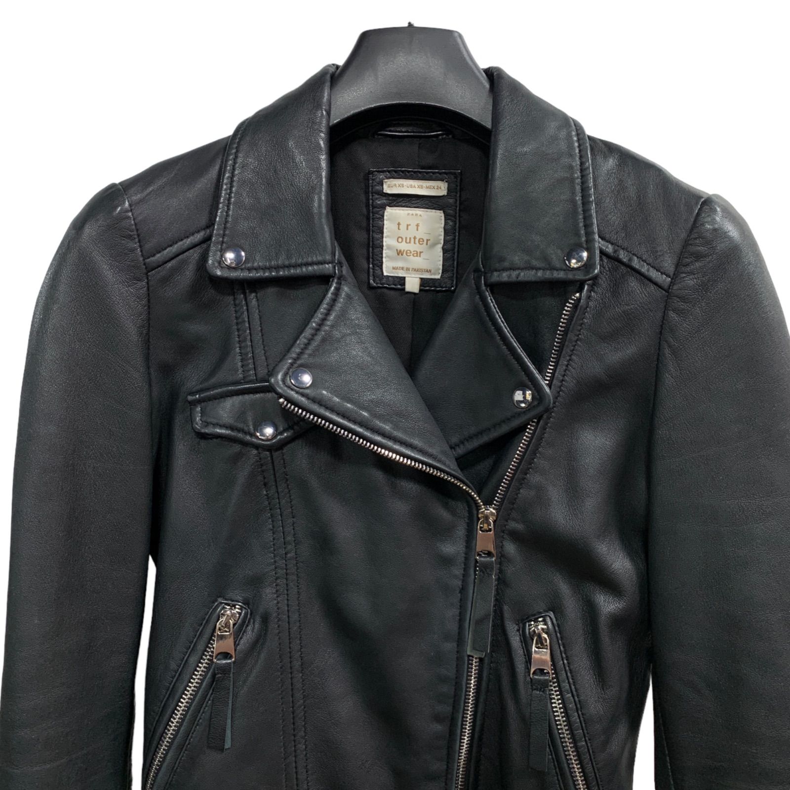 Zara ダブルフェイス ライダースジャケット xs Zara ダブルフェイス ライダースジャケット xs 美品 ZARA ザラ