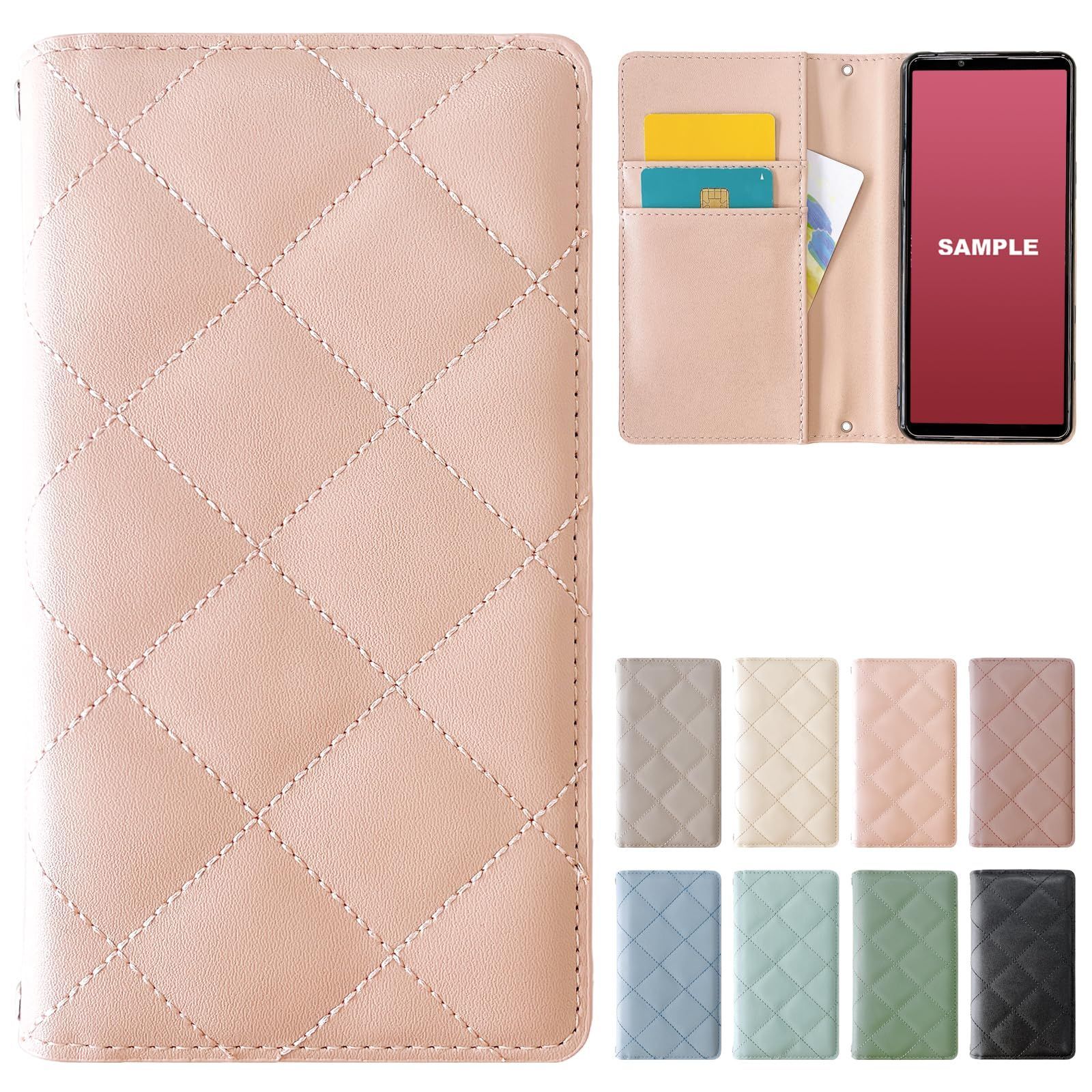 【人気商品】手帳ケース 手帳型ケース XperiaXZ3 801SOケース スマホケース SO01Lケース SOV39ケース SO-01Lケース SO01L キルティング 手帳型 カバー ケース 801SO ピンク SOV39 SO-01L XZ3 Xperi