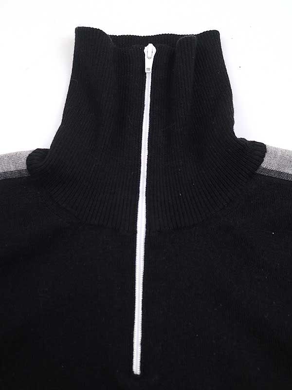 Dior HOMME ディオールオム 05AW ハーフジップ ウールラインニットセーター ブラック XS