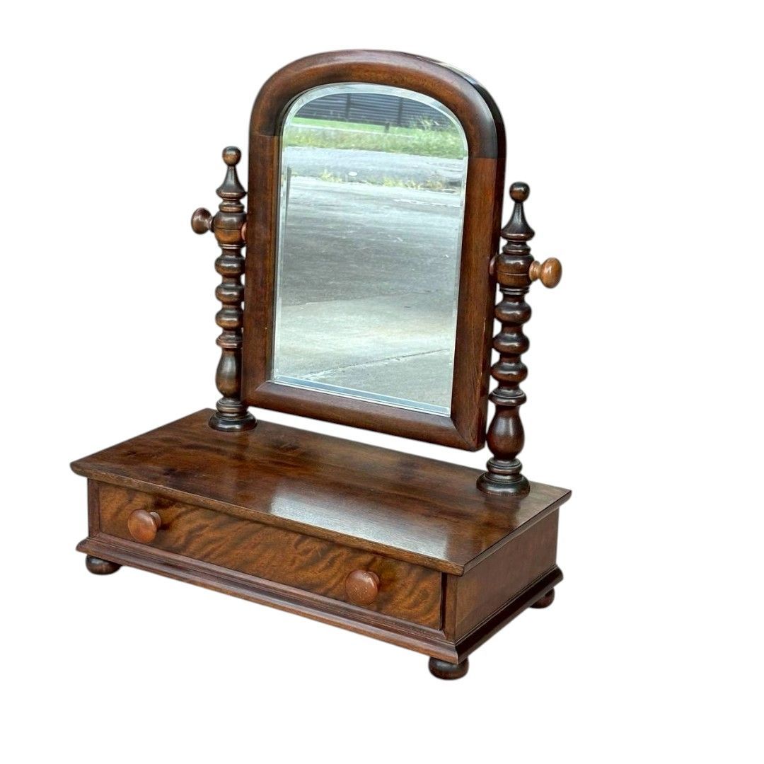 松本民芸家具 卓上ミラー