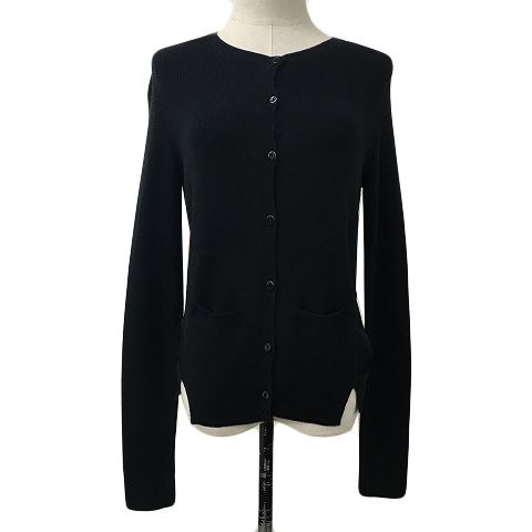 カルヴェン CARVEN カーディガン ニット クルーネック 無地 切替 異 