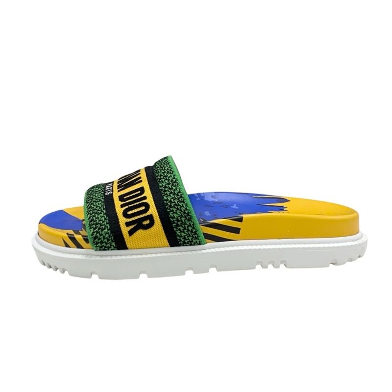 DIOR ディオール トロッター柄 ロゴプレート　チャーム　ミュール サンダル DIOR ディオール トロッター柄 ロゴプレート チャーム ミュール