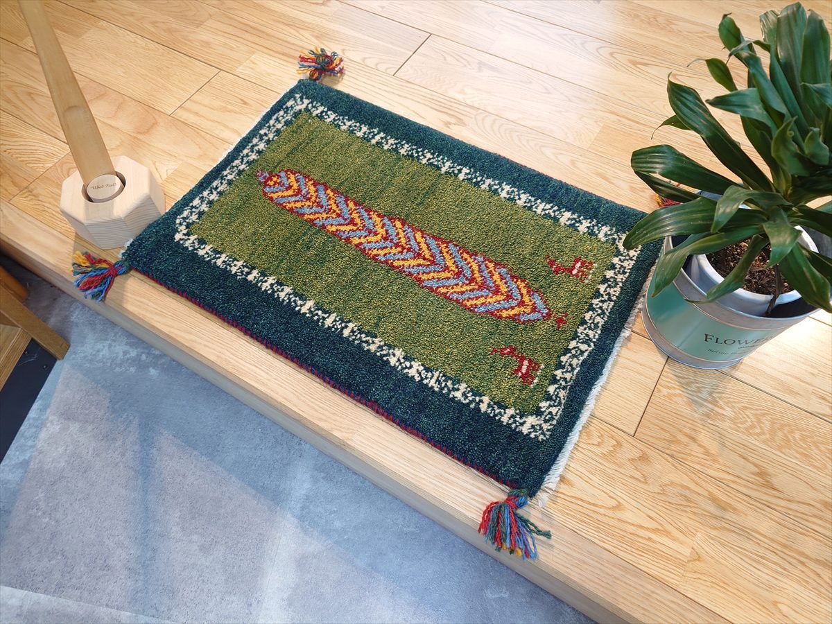 ギャッベ ペルシャ絨毯 247x201cm ギャベ リビング 手織り ラグ 絨毯