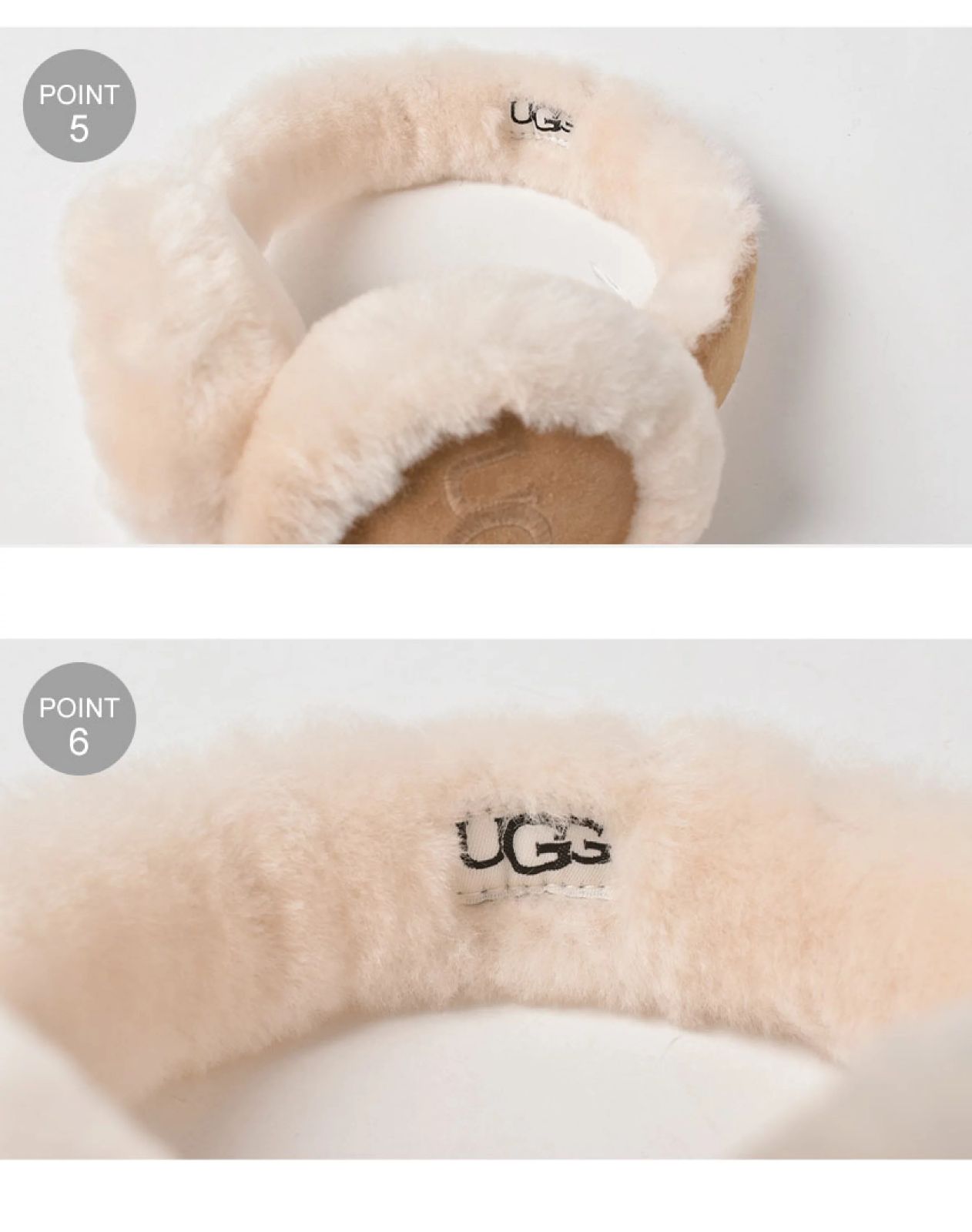 新品 UGG アグ シープスキン エンブロイダリー イヤーマフ チェス