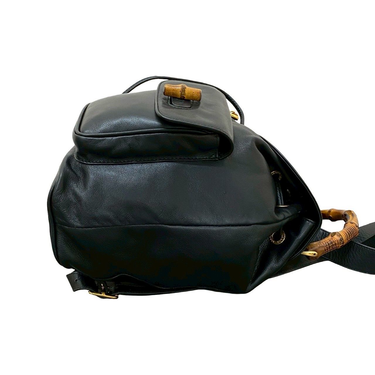 OLD GUCCI オールドグッチ　レザーリュック　ビンテージ　イタリア製 極 美品 袋付 GUCCI グッチ オールドグッチ ヴィンテージ