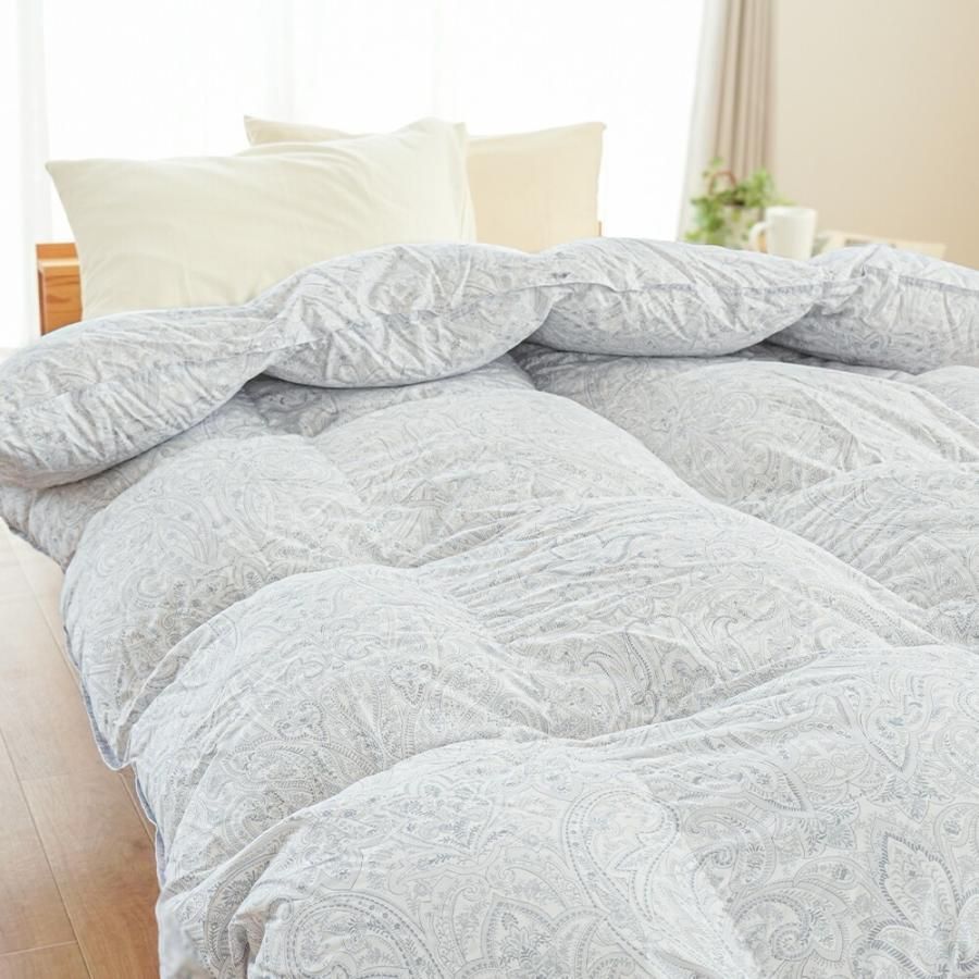 西川 羽毛布団 シングル 日本製 ホワイトダックダウン90% 360dp以上 増量1.2kg 立体キルト 羽毛掛け布団 リヨセル混生地 3SA-KA05293303