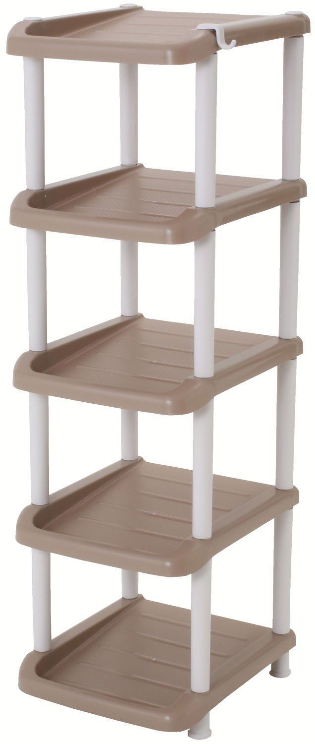 和泉化成 組立式S シューズラック5段 シングル チョコ (30×31×高90.3cm)