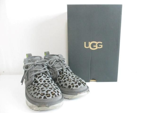 優良品 アグ UGG オーストラリア ニューメル ジップ レオパード ハイカットスニーカー ムートンブーツ 1114192 24cm グレー  レディース - メルカリ