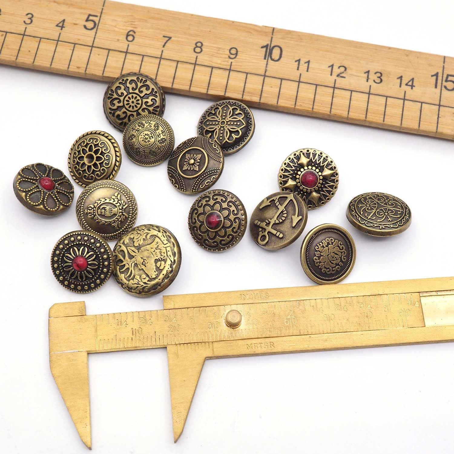 sempiterno コンチョ ボタン 14個セット 飾りバネホック