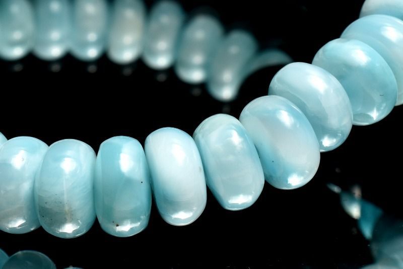 1点物】癒しの波模様！ ラリマー 3.5-5x7.5-8mm ボタン