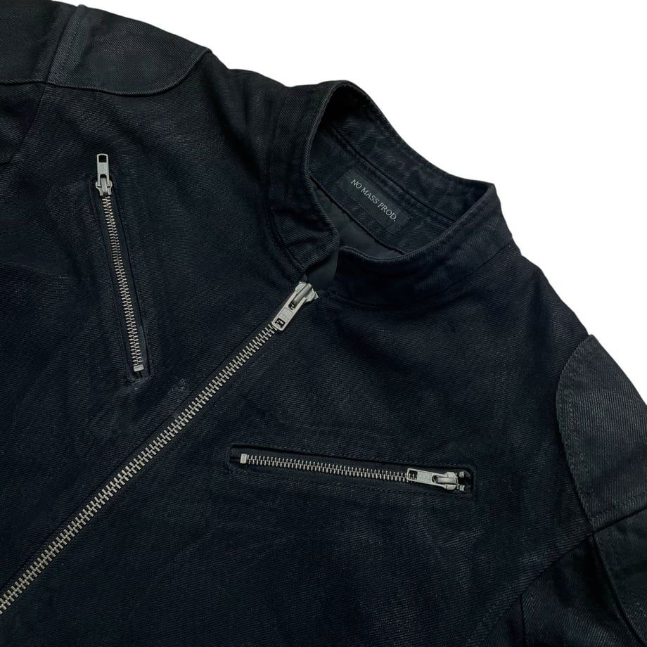 no mass prod Cropped denim flight jacket