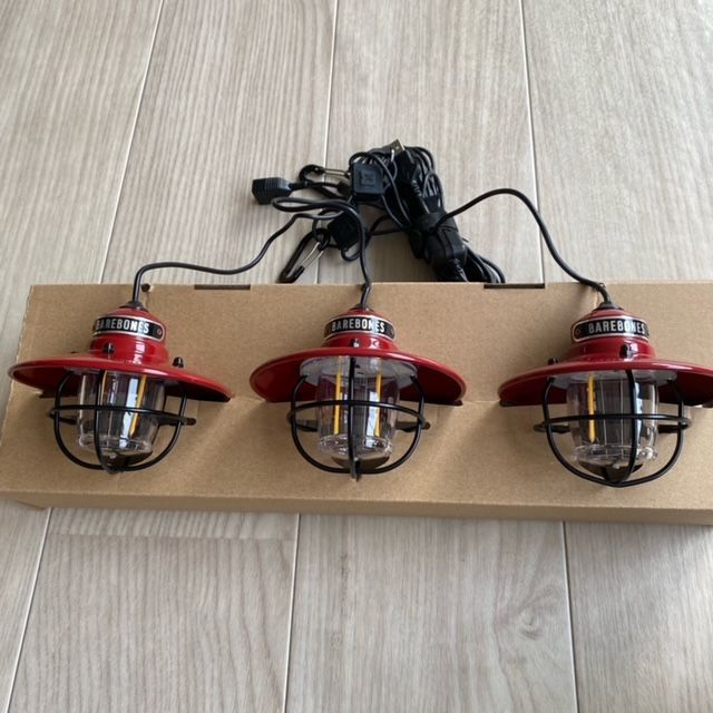 799】ベアボーンズ リビング エジソンストリングライト LED RED 赤