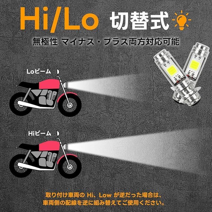 Jetsetmoto 互換品高輝度LED搭載. Hi/Lo 切替式 ヘッドライト 2