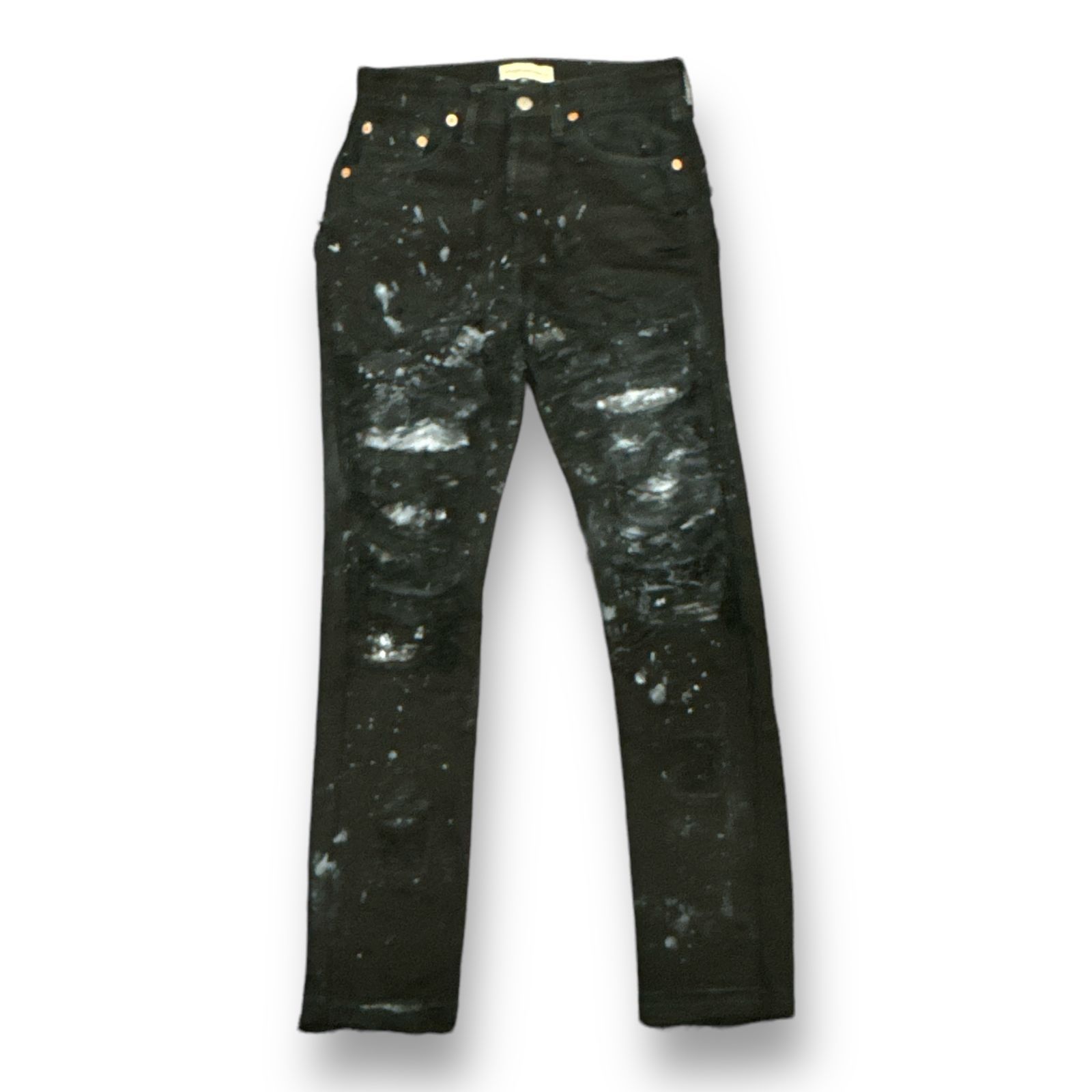 定価57200円 Innocence NYC 23AW DESTROY LEATHER DENIM PANTS レザー 