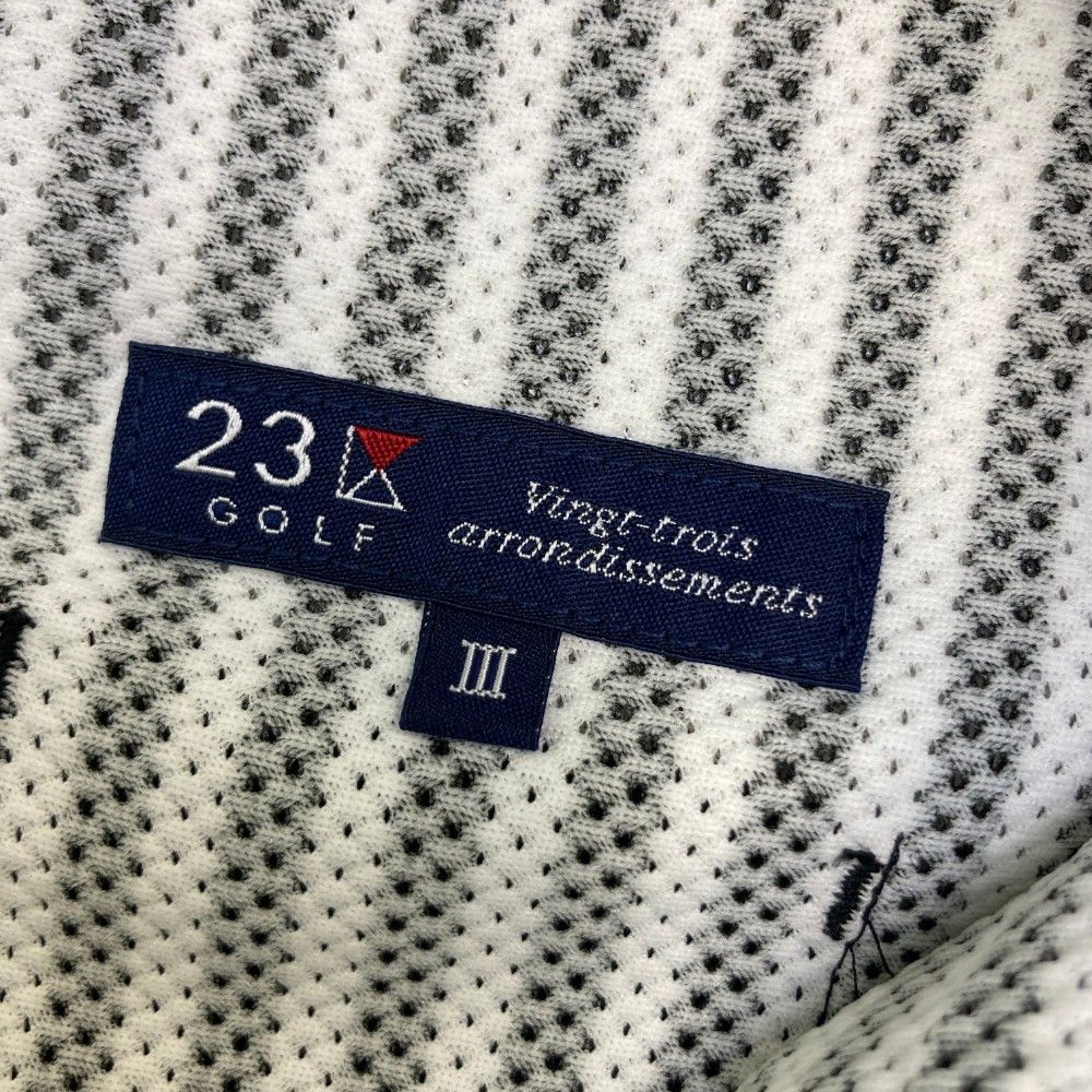 サイズ：3 23区GOLF ニジュウサンクゴルフ ショートパンツ ストライプ