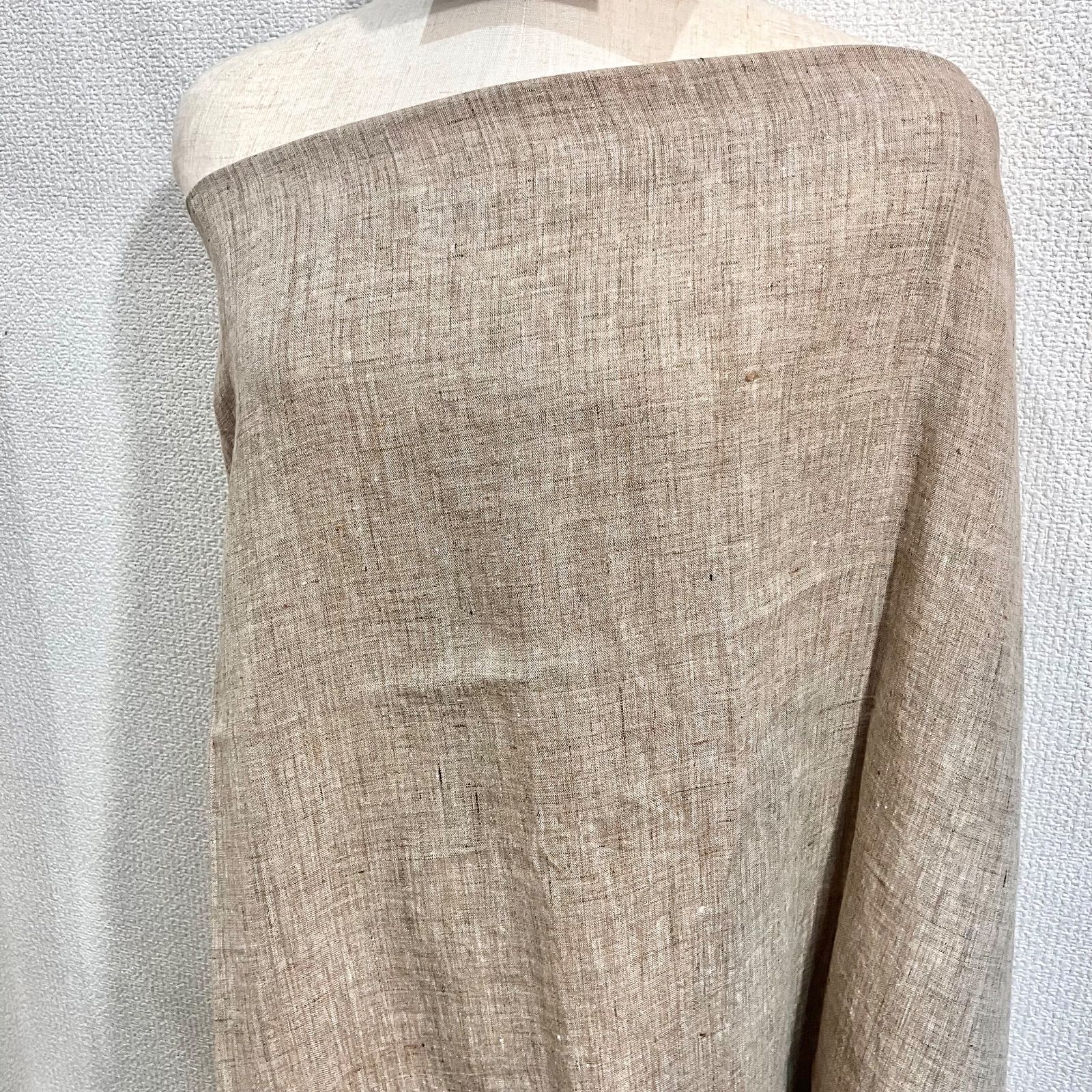 一点のみ 2151 上質リネン生地 ブラウン 約100㎝