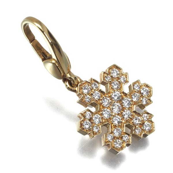 BVLGARI 750WG ブルガリブルガリ ダイヤモンド チャーム