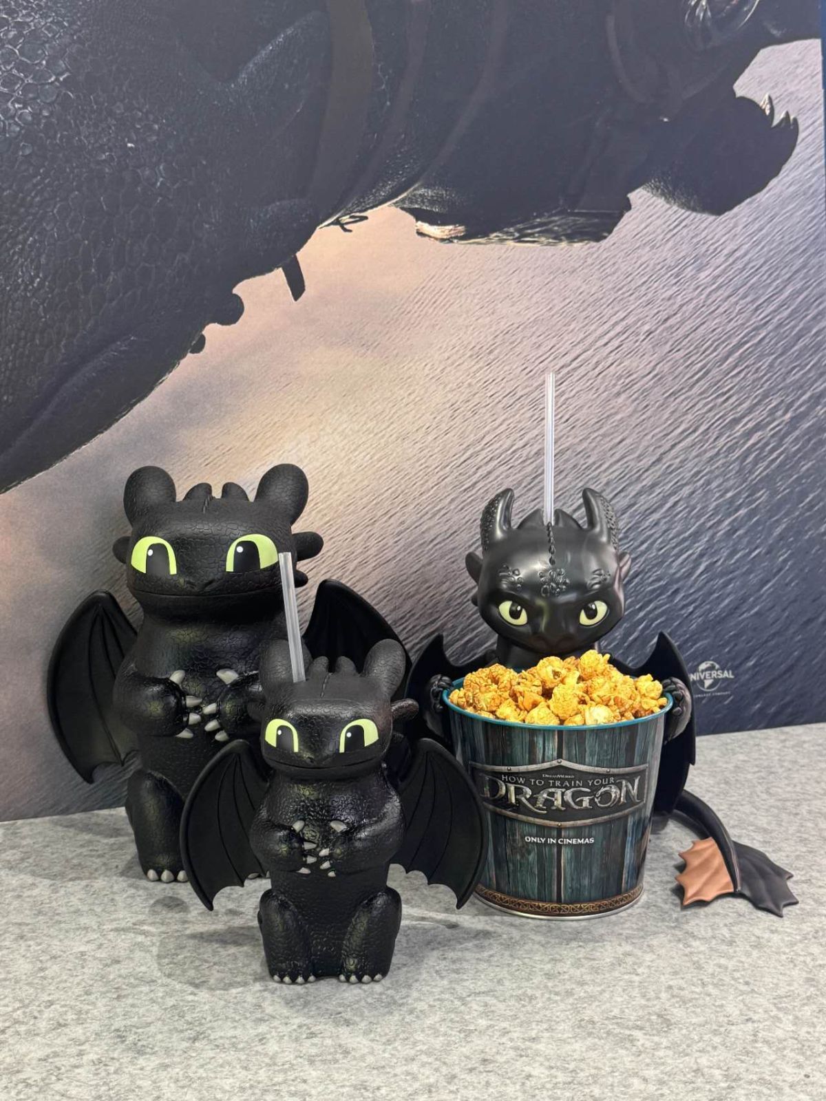 公開前入手❗️海外限定正規ライセンス品ヒックとドラゴントゥースポップコーンバケット 海外シアター限定 ヒックとドラゴン トゥース ポップコーン