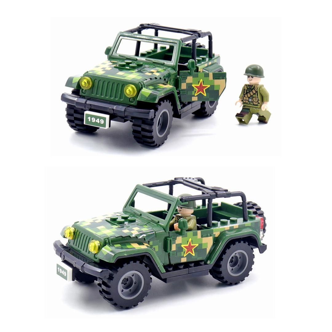 レゴ LEGO 互換品 ジープ ミリタリー ミニフィグ 人形 兵士 - メルカリ