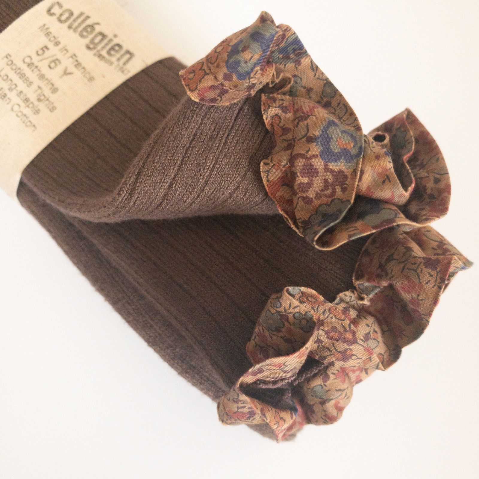| コレジアン - Footless Tights フットレス レギンス タイツ mikasaya リバティ Chocolat Ribbed 公式通販 7-8y Collegien チャコットオンラインショップ