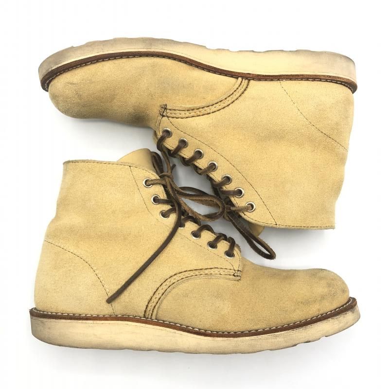 【中古】RED WING 8167 PLAIN TOE ブーツ TAN ROUGH OUT SUEDE 26cm レッドウイング[10]