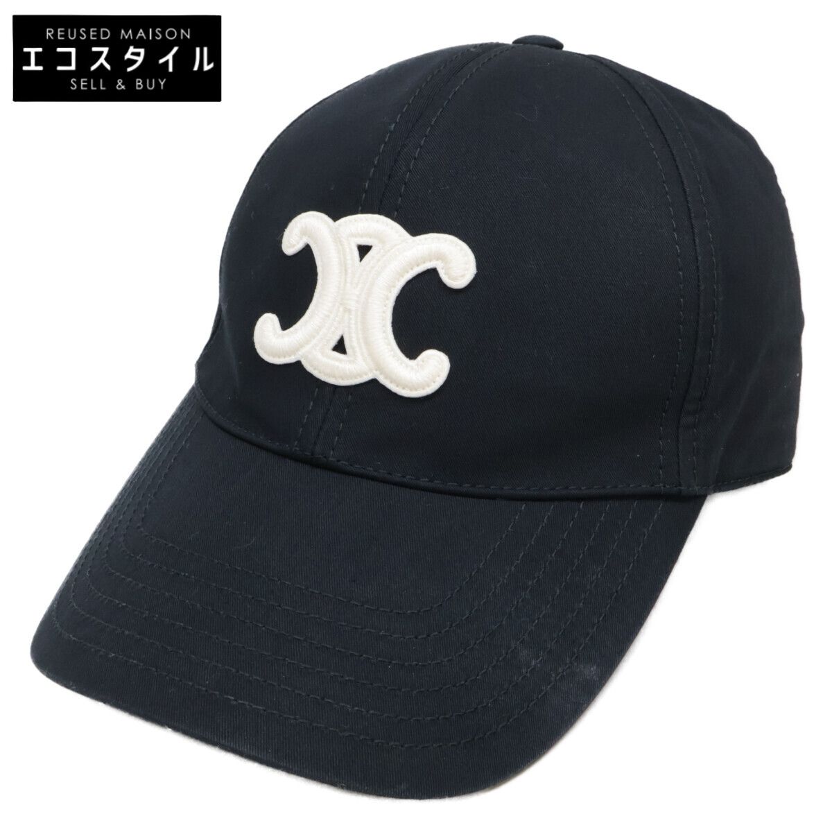 CELINE セリーヌ 即決| 正規 2AUT6969P.38NO トリオンフ ベースボールキャップ | コットン S