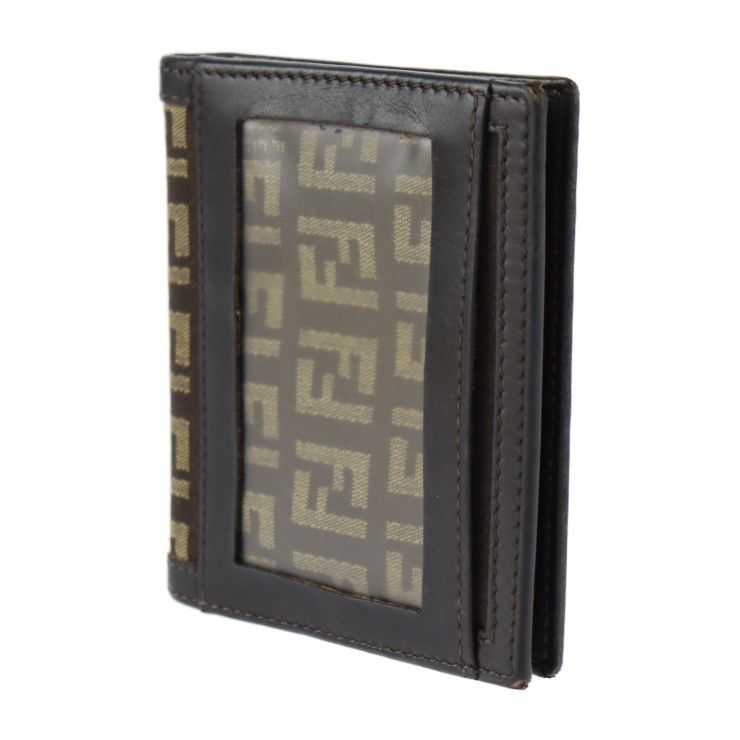 FENDI フェンディ パスケース カードケース 8M0057 キャンバス レザー  