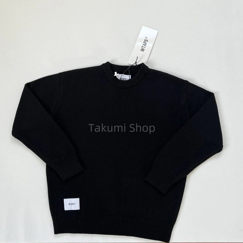 新品未使用Wtaps CN01Sweater Poly ブラック　サイズ01 WTAPS SWEATER POLY LOGO CN01 ブラック - メルカリ