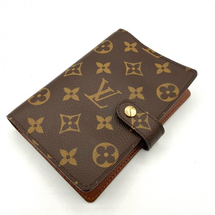 LOUIS VUITTON モノグラム R20005 アジェンダPM 手帳 ブラウン 鑑定済み ルイ ヴィトン