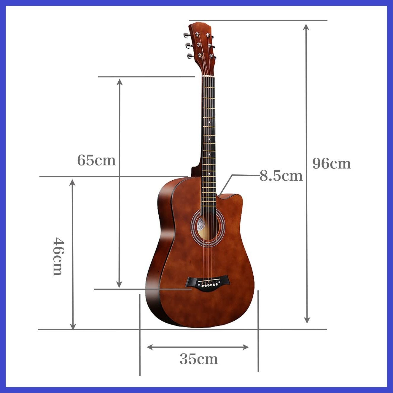 AZEKIL ギター セット アコースティックギター セット 38インチ 入門練習 学生 子供 大人用 アコギ クラシック チューナー ソフトケース カポ ピック付属 簡易教則本付き チョコレート 38インチ SKLAD-KIRPICHA_RU