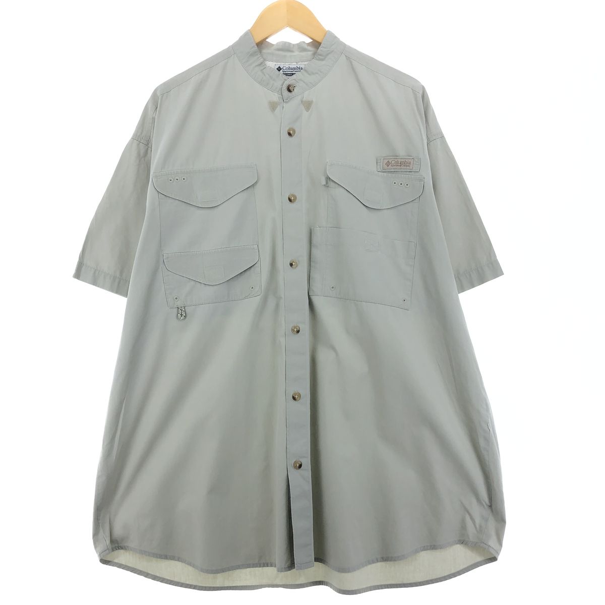 古着 コロンビア Columbia PFG スタンドカラー 半袖 フィッシングシャツ メンズXL/eaa447515