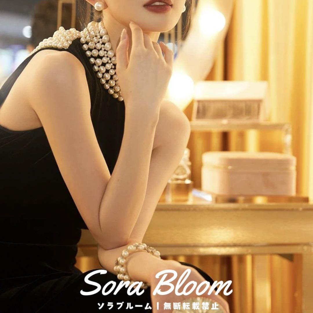 新品・未使用】パールがオシャレでゴージャスな イブニング