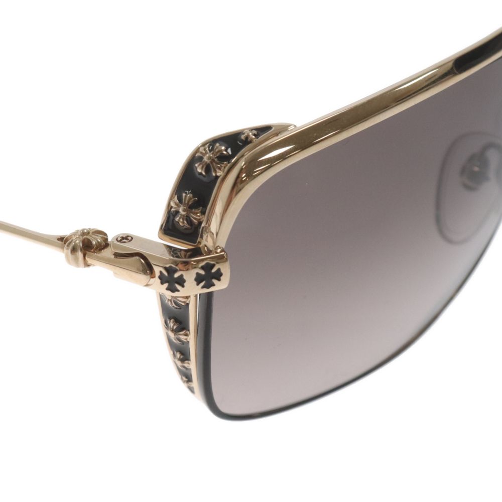 CHROME HEARTS クロムハーツ BONEYARD I CHプラス装飾ティアドロップサングラス ブラック/ゴールド CHROME HEARTS (クロムハーツ) BONEYARD 2 CHプラス装飾ティアドロップ