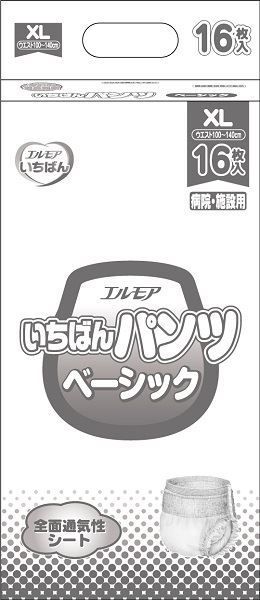 一番人気!! 3セット エルモアいちばん パンツベーシック XL カミ商事 大人用オムツ