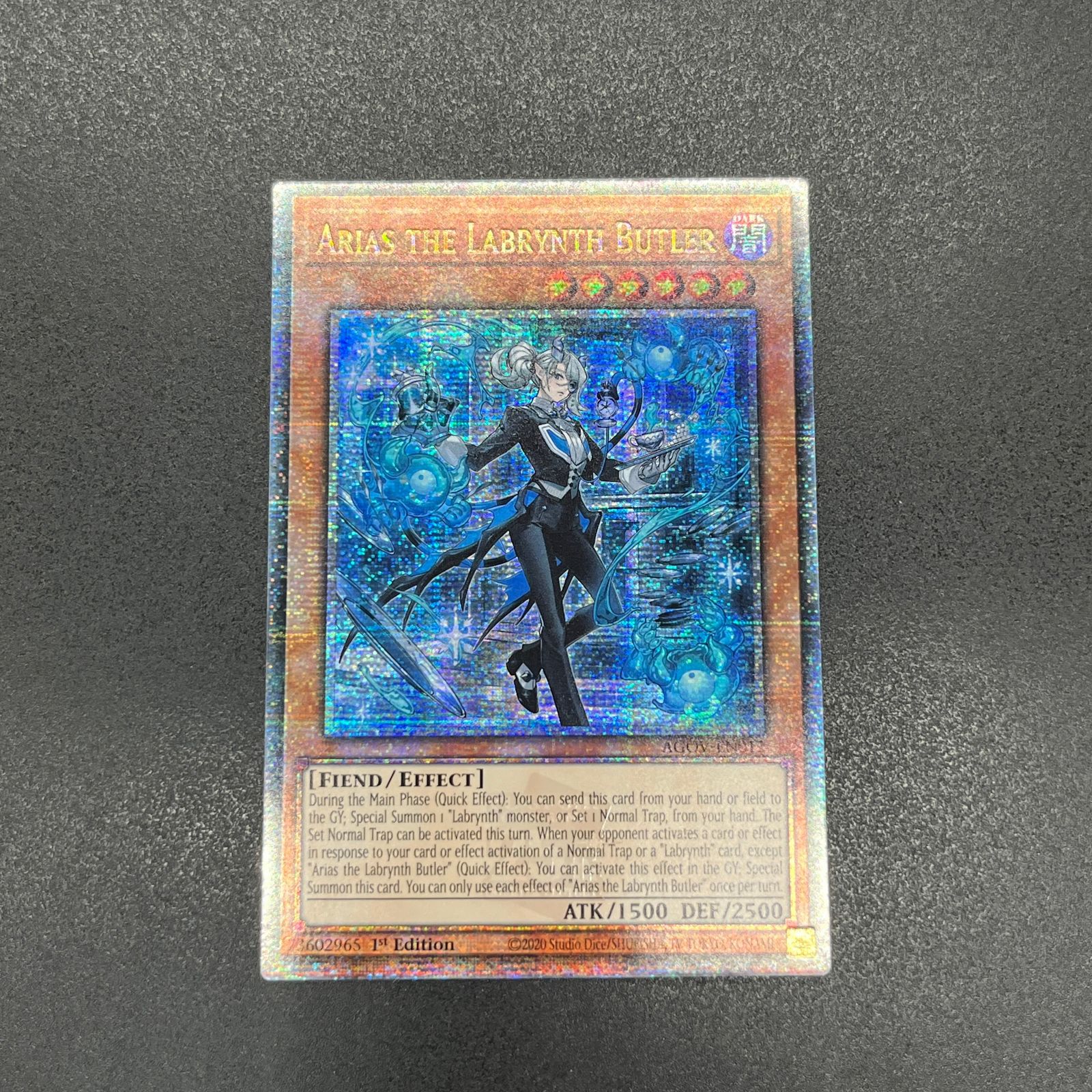 遊戯王 白銀の城の執事 アリアス/クオシク/英語/1st/EU版 A-の