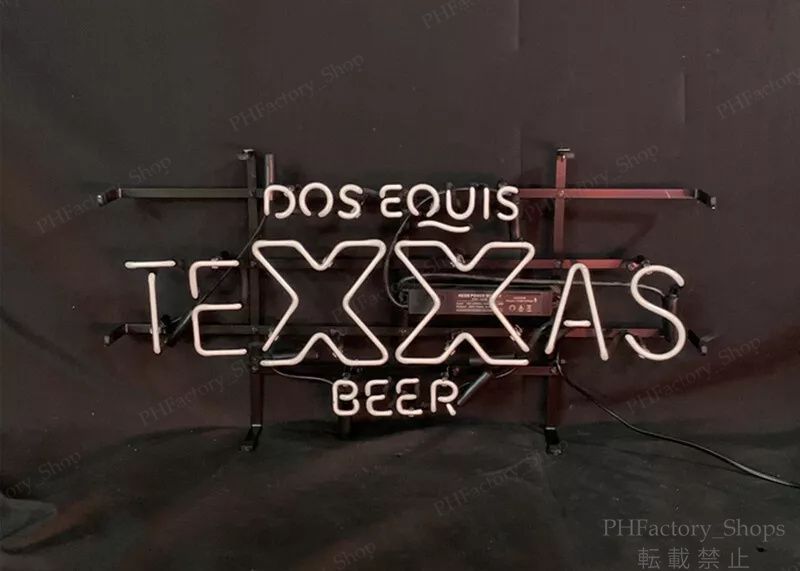 ネオンサイン ネオン管 Dos Eqvis Texxas Beer ビール NEON SIGN 看板 ネオン看板 BAR ビール 喫茶 カフェ アメリカン雑貨 店舗装飾 室内装飾 広告用看板 おしゃれ NEXPOTALLINN_EU