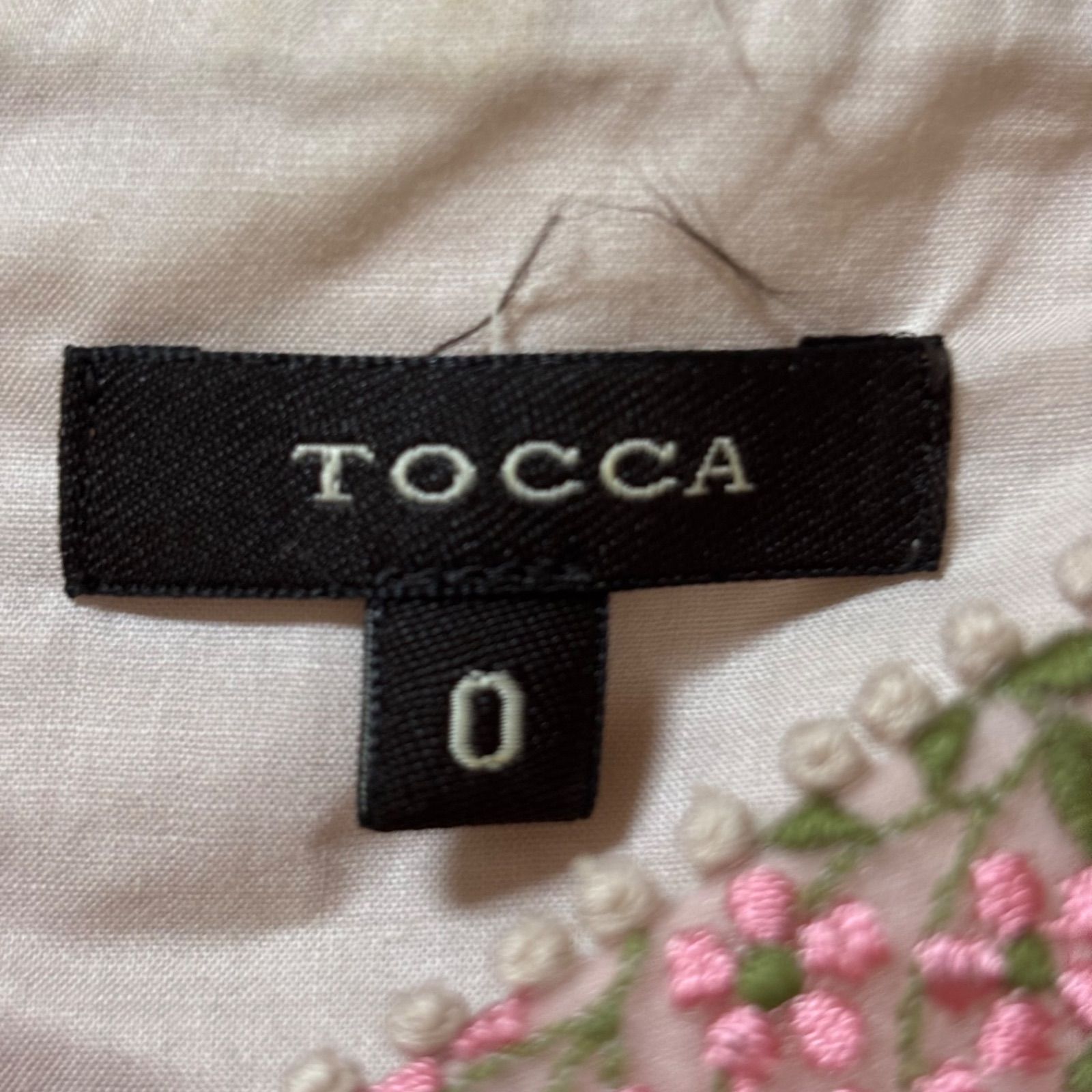Z1426 TOCCA トッカ ドレス ワンピース 花柄 刺繍総柄 ピンク