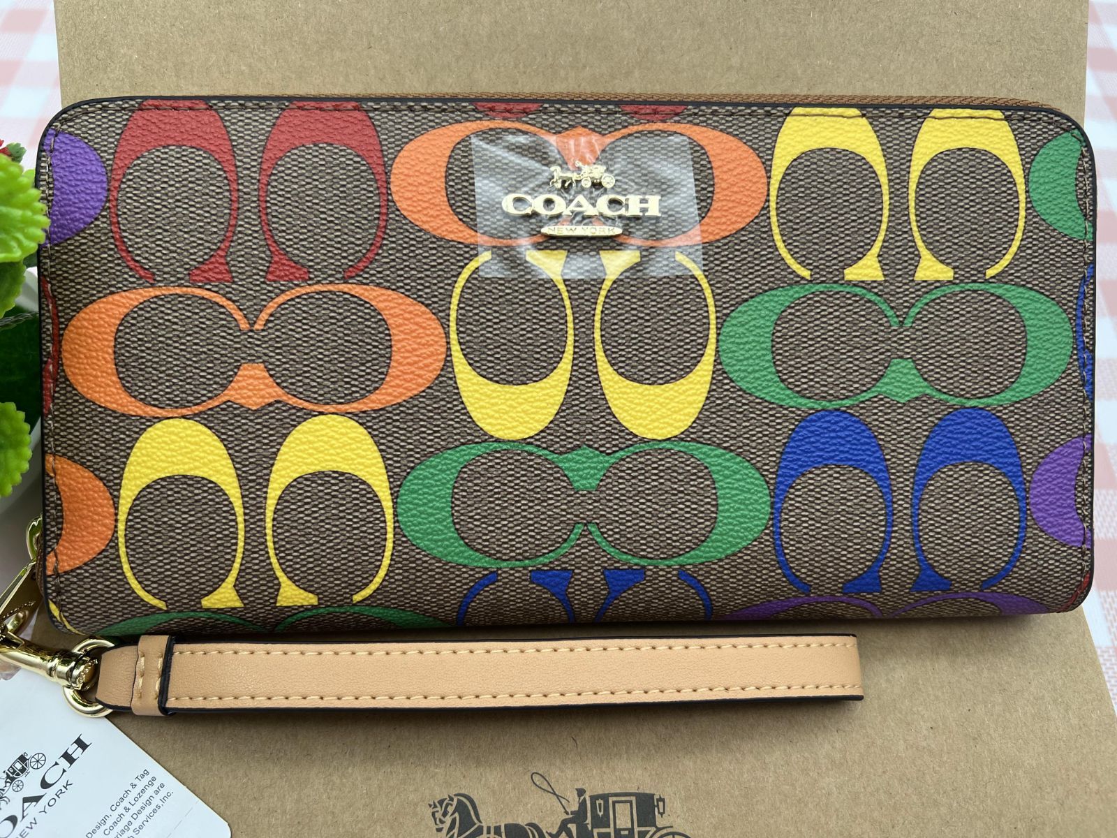 コーチ 財布 長財布 COACH レインボー ロゴ レディース メンズ シグネチャー クーポン配布 ブランド レザー 新品 未使用 ウォレット A138 C4537